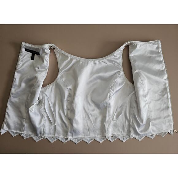 EUC White House Black Market WHBM Women's Lattice Sleeveless Tank Top 6 - Picture 5 of 10